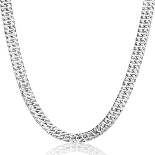 Stainless Steel 8Mm Curb Chain Necklace 24"