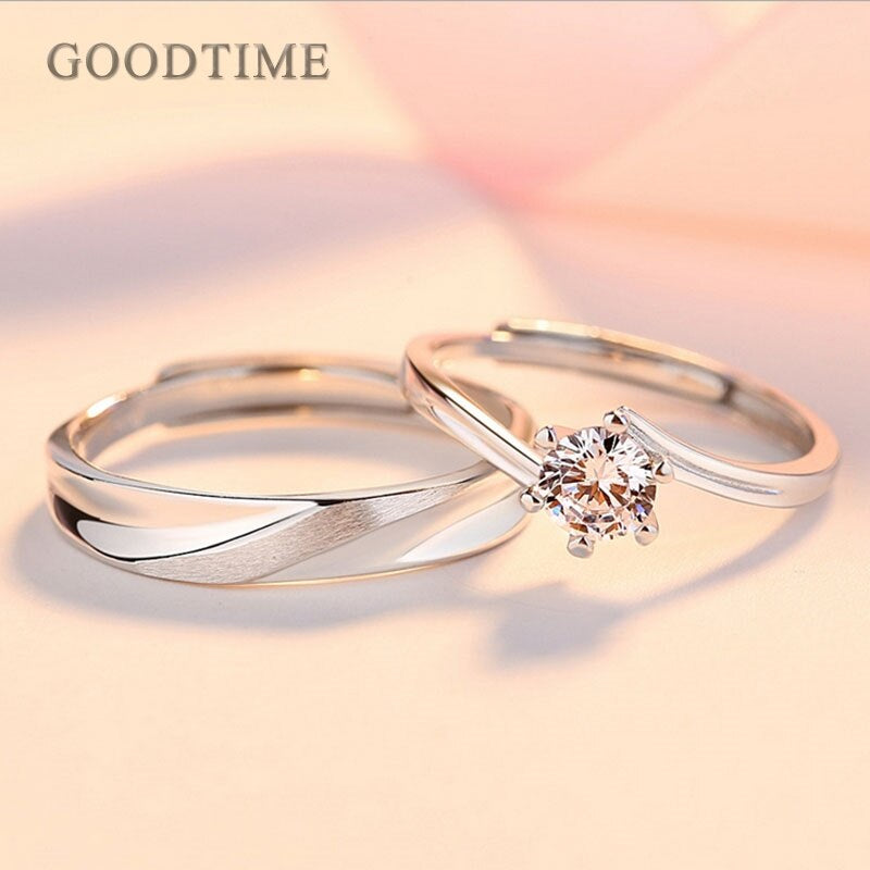 Fashion Rings for Lover Pure 100% Real 925 Sterling Silver Rings Jewelry Accessories Valentine Gift Wedding Rings for Party