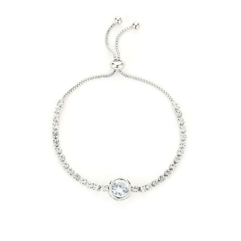 Luxurious Sparkling Adjustable Zircon Bracelets for Women New Gold Plated High Quality Bracelet Wedding Jewelry Birthday Gift