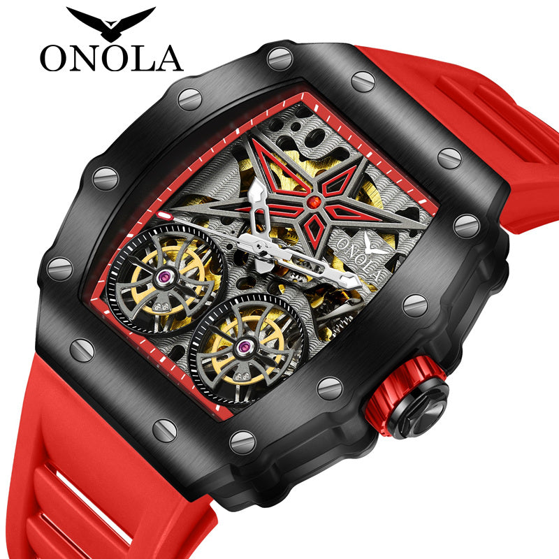 New Luxury Fashion Watches Men  Brand Hollow Full Automatic Mechanical Men Watch Waterproof Clock