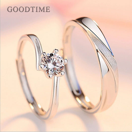 Fashion Rings for Lover Pure 100% Real 925 Sterling Silver Rings Jewelry Accessories Valentine Gift Wedding Rings for Party